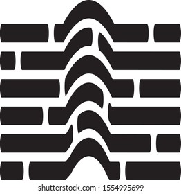 Lines in square form. Design element. Geometric abstract shape.Vector illustration.