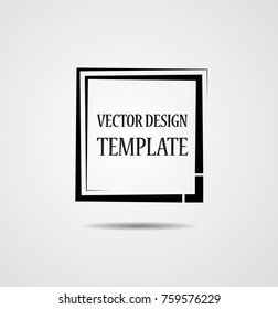  Lines in square Form . Spiral Vector Illustration .Technology rectangular Logo . Design element . Abstract Geometric shape . Striped border frame for image