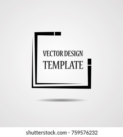  Lines in square Form . Spiral Vector Illustration .Technology rectangular Logo . Design element . Abstract Geometric shape . Striped border frame for image