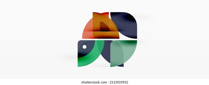 Lines, squares, circles and triangles. Geometric abstract background for wallpaper, banner, background, presentation or landing page