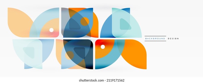 Lines, squares, circles and triangles. Geometric abstract background for wallpaper, banner, background, presentation or landing page