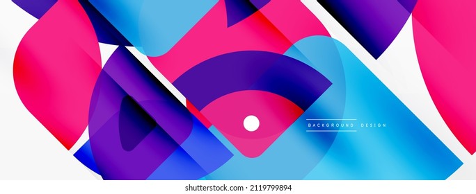 Lines, squares, circles and triangles. Geometric abstract background for wallpaper, banner, background, presentation or landing page