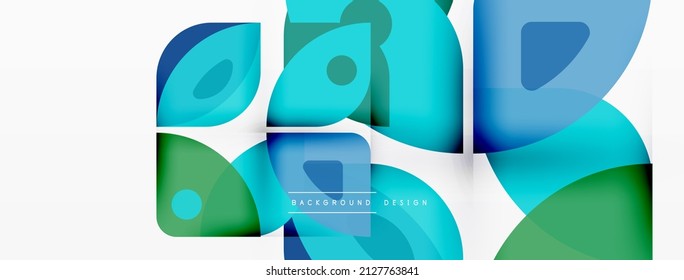Lines, squares, circles and triangles. Geometric abstract background for wallpaper, banner, background, presentation or landing page