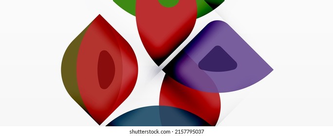 Lines, squares, circles and triangles. Geometric abstract background for wallpaper, banner, background, presentation or landing page