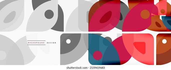 Lines, squares, circles and triangles. Geometric abstract background for wallpaper, banner, background, presentation or landing page