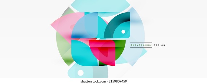 Lines, squares, circles and triangles. Geometric abstract background for wallpaper, banner, background, presentation or landing page