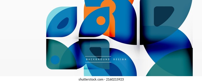 Lines, squares, circles and triangles. Geometric abstract background for wallpaper, banner, background, presentation or landing page