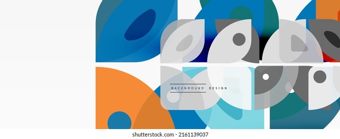 Lines, squares, circles and triangles. Geometric abstract background for wallpaper, banner, background, presentation or landing page