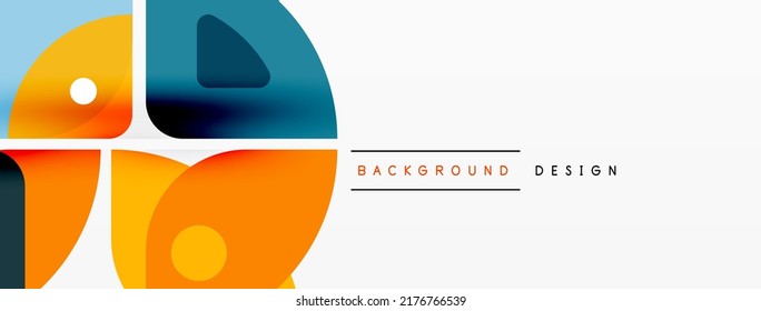 Lines, squares, circles and triangles. Geometric abstract background for wallpaper, banner, background, presentation or landing page