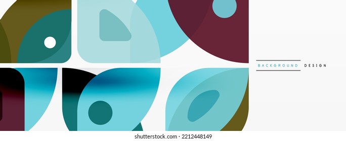 Lines, squares, circles and triangles. Geometric abstract background for wallpaper, banner, background, presentation or landing page