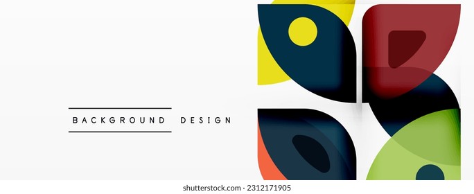 Lines, squares, circles and triangles. Geometric abstract background for wallpaper, banner, background, presentation or landing page