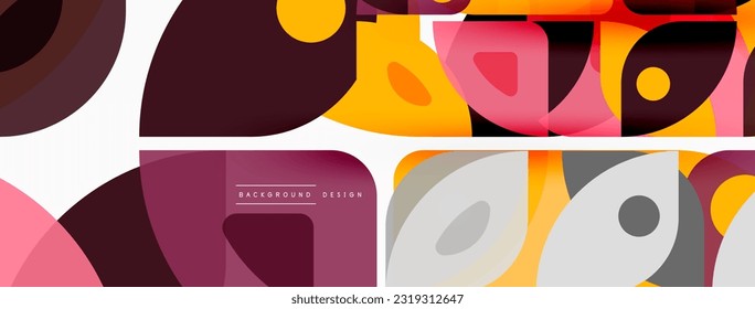 Lines, squares, circles and triangles. Geometric abstract background for wallpaper, banner, background, presentation or landing page