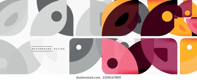 Lines, squares, circles and triangles. Geometric abstract background for wallpaper, banner, background, presentation or landing page