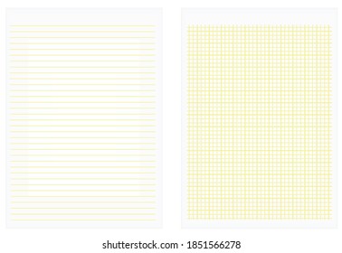 Linien und Quadrate von Blatt Papier. Vektorgrafik