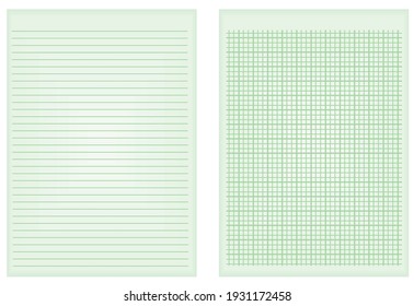 Lines and squares sheet paper. vector