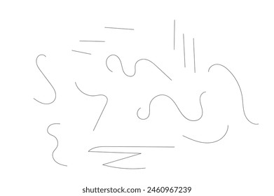 Linien Streifen sind schwarz auf weißem Hintergrund skizziert