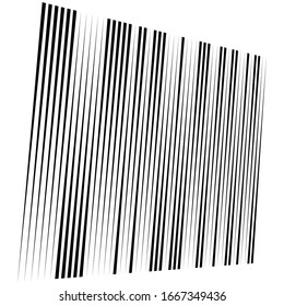 lines, stripes pattern element. vertical straight, parallel streaks, strips. irregular halftone lines in square arrangement. abstract geometric pattern