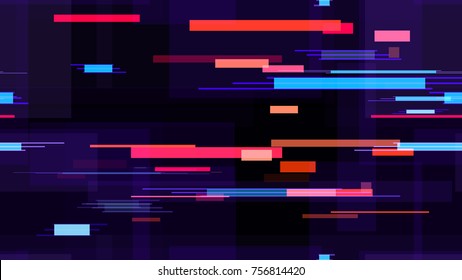 Lines, Stripes Seamless Hi Tech Pattern. Holiday, Cover, Ad, Fashion Print Design. Speed Lines, Stripes Seamless Background Texture. Fabric Ornament with Neon Rays.