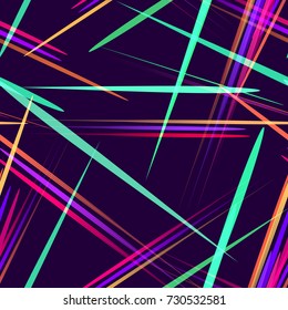 Lines, Stripes Seamless Pattern Design. Seamless Holiday, Cover, Ad, Fashion Pattern. Fabric Background Texture with Brush Strokes. Striped Print Design