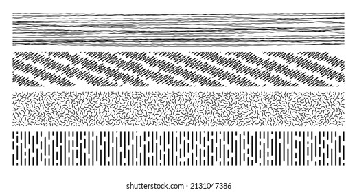 Linien und Striche in verschiedenen Stilen. Ideal für Schriften und Illustrationen.