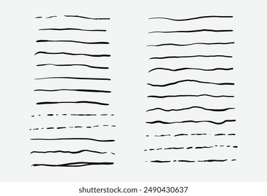 Lines strokes, hand drawn borders