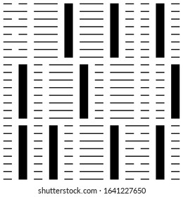 Lines, strokes, rectangles seamless pattern. Geometrical background. Modern wallpaper. Stripes, blocks print. Contemporary ornament. Grid illustration. Geometric backdrop. Abstract image. Vector work.