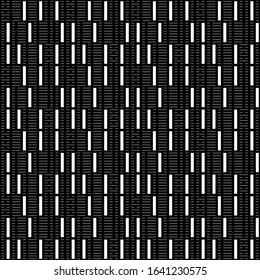 Lines, strokes, rectangles seamless pattern. Geometrical background. Modern wallpaper. Stripes, blocks print. Contemporary ornament. Grid illustration. Geometric backdrop. Abstract image. Vector art