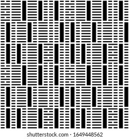 Lines, strokes, rectangles seamless pattern. Stripes, blocks print. Geometrical wallpaper. Modern background. Contemporary ornament. Grid illustration. Geometric backdrop. Abstract image. Vector