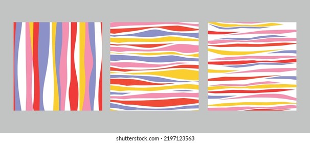 Lines in summer colors of different thickness