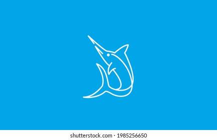 lines swordfish logo symbol vector icon design illustration graphic