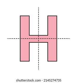 Lines Of Symmetry In H Letter Shape