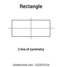 Lines of symmetry in a rectangle in mathematics