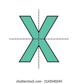 Lines Of Symmetry In X Letter Shape