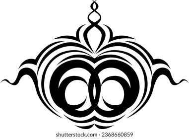 Lines tattoo, tattoo illustration, vector on a white background.