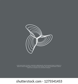 lines technology  logo design template. creative sign. Universal vector icon. - Vector