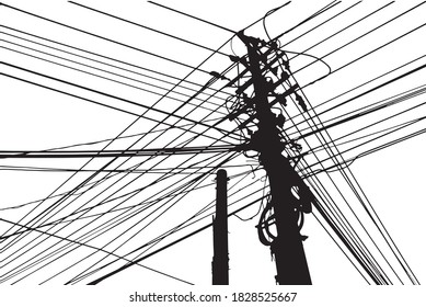 Lines texture mottled abstract vector black and white monochrome material background telephone pole wire circuit city urban modern grunge