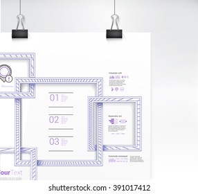 Lines Textured Squares Frame Borders vector Illustration Close Up