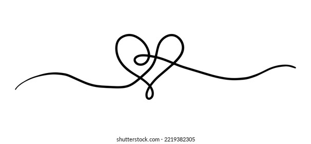 lines that form a symbol of love. vector illustration