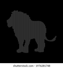 Lines that forming an lion shape