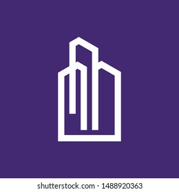 lines that make up the building template logo