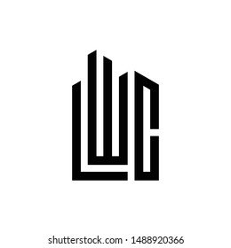 lines that make up the building template logo