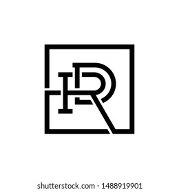 lines that make up the letter R logo template