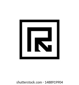 lines that make up the letter R logo template