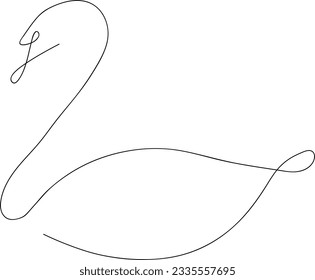 lines that shape a floating swan