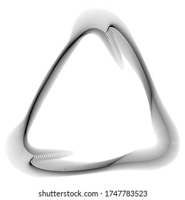 Lines in triangle Form . Vector Illustration .Technology rounded shape . Design element .