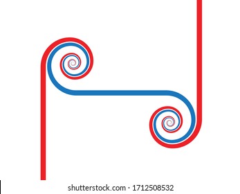 Lines in twirl Form . Spiral Vector Illustration .Technology round Logo . Design element . Abstract Geometric shape .