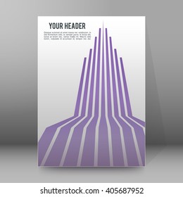 Lines upward background advertising brochure design elements. Blurry light glowing graphic form for elegant flyer. Vector illustration EPS 10 for booklet layout, wellness leaflet, newsletters