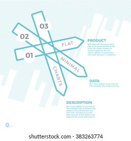 Lines Vector Info Graphics Composition for Your Minimalist Layout Template