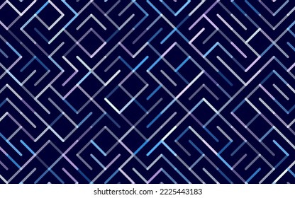 Lines Vector seamless pattern Banner. Geometric striped ornament. Monochrome linear background