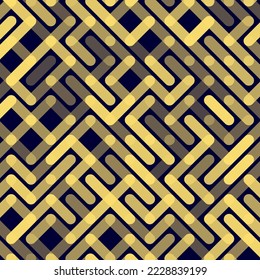 Lines Vector seamless pattern. Geometric striped ornament. Monochrome linear background